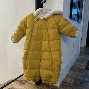 Reima Yellow Baby Snowsuit with Double Zipper buntsuit